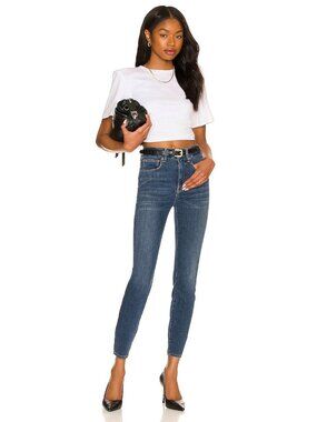 GOOD AMERICAN Good Legs Dark Blue 265 High Rise Skinny Ankle Jeans, Size 8/29